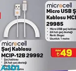 Microcell MCIP-12B 29992 Şarj Kablosu