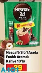 Nescafe 3'ü 1 Arada Fındık Aromalı Kahve 10'lu