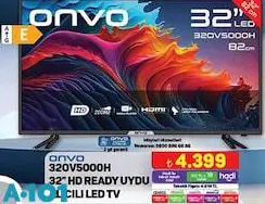 Onvo 320V5000H 32 inç HD Ready Uydu Alıcılı Led Tv