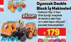 Pilsan Oyuncak Double Block İş Makineleri