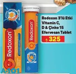 Redoxon 3'lü Etki Vitamin C/D & Çinko 15 Efervesan Tablet