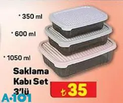 Saklama Kabı Set 3'lü