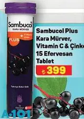 Sambucol Plus Kara Mürver Vitamin C & Çinko 15 Efervesan Tablet