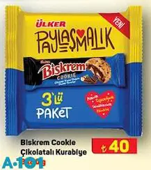 Ülker Biskrem Cookie Çikolatalı Kurabiye 3x80 g