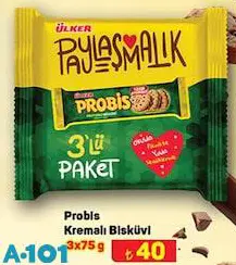 Ülker Probis Kremalı Bisküvi 3x75 g