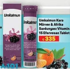 Umkaimun Kara Mürver & Afrika Sardunyası Vitamin 15 Efervesan Tablet