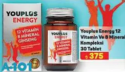 Youplus Energy 12 Vitamin ve 8 Mineral Kompleksi 30 Tablet