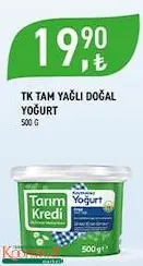 Tarım Kredi Birlik Tam Yağlı Doğal Yoğurt  500 g