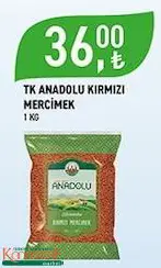 Tarım Kredi Anadolu Kırmızı Mercimek 1 kg