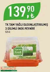 Tarım Kredi Birlik Tam Yağlı Olgunlaştırılmış 3 Dilimli İnek Peyniri 525 g