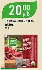 Tarım Kredi Birlik Dana Macar Salam Dilimli 50 g