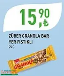 Züber Granola Bar Yer Fıstıklı 25 g