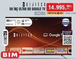 Dijitsu DG22000 58 İnç Ultra HD Google TV Akıllı Televizyon