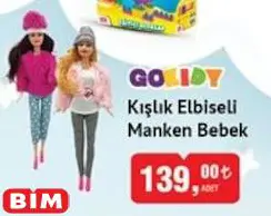 Gokidy Oyuncak Kışlık Elbiseli Manken Bebek