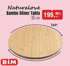 Naturalove Bambu Döner Tabla 35 Cm