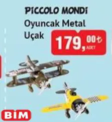 Piccolo Mondi Oyuncak Metal Uçak