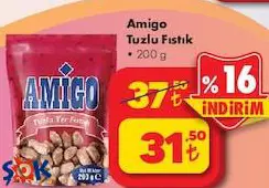 Amigo Tuzlu Fıstık 200 g