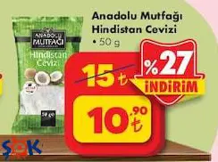 Anadolu Mutfağı Hindistan Cevizi 50 g