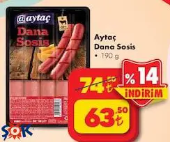 Aytaç Dana Sosis 190 g