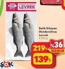 Balık Dünyası Dondurulmuş Levrek 550 g