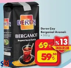 Deren Bergamot Aromalı Çay 500 g