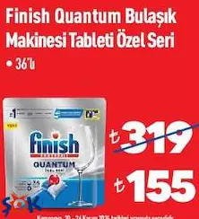 Finish Quantum Bulaşık Makinesi Tableti Özel Seri 36'lı