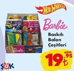 Hot Wheels/Barbie Baskılı Balon Çeşitleri