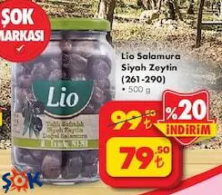 Lio Salamura Siyah Zeytin 261-290 500 g