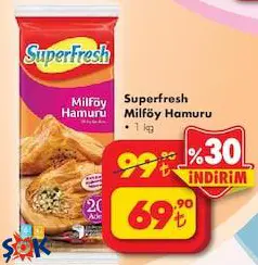 Superfresh Milföy Hamuru 1 kg