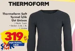 Thermoform Soft Termal İçlik Üst Unisex