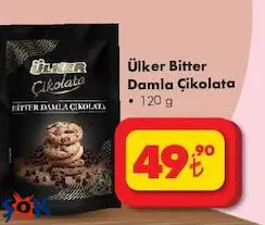 Ülker Bitter Damla Çikolata 120 g