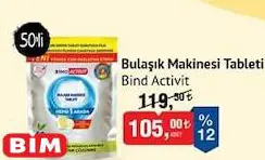 Bind Activit Bulaşık Makinesi Tableti 50'li