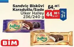 Ülker Halley Sandviç Bisküvi Karadutlu/Sade 236/240 g