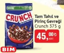 Crunch Tam Tahıl ve Pirinç Gevreği 375 g