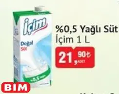 İçim %0.5 Yağlı Süt 1 L