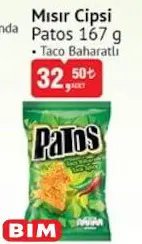 Patos Taco Baharatlı Mısır Cipsi 167 g