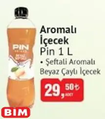 Pin Şeftali Aromalı Beyaz Çaylı İçecek 1 L