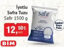 Safir İyotlu Sofra Tuzu 1500 g