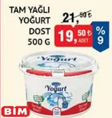 Dost Tam Yağlı Yoğurt 500 g