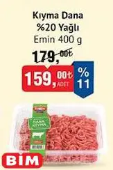 Emin Dana Kıyma %20 Yağlı 400 g