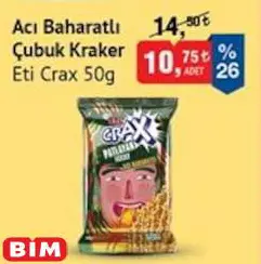 Eti Crax Acı Baharatlı Çubuk Kraker 50 G