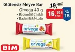 Orvega Glütensiz Meyve Bar 40 g