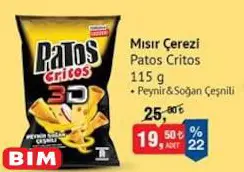 Patos Critos Mısır Çerezi 115 g