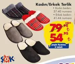 Kadın/Erkek Terlik