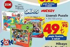 Lisanslı Puzzle Çeşitleri 50/100 Parça