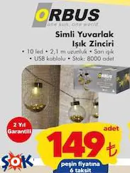 Orbus Simli Yuvarlak Işık Zinciri