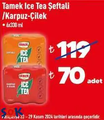 Tamek Ice Tea Şeftali/Karpuz-Çilek 6x330 ml