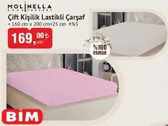 Molinella Çift Kişilik Lastikli Çarşaf