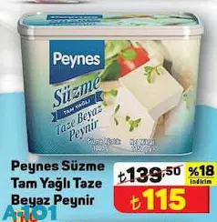 Peynes Süzme Tam Yağlı Taze Beyaz Peynir 1 Kg