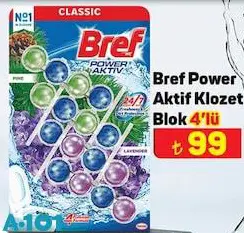 Bref Power Aktif Klozet Blok 4'Lü